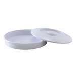 Yanco NS-608W 8.25-Inch Nessico Melamine Round White Tortilla Server With Lid, DZ