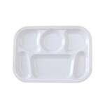 Yanco NS-803W 13x9.5-Inch Nessico Melamine White 6-Compartment Plate, DZ