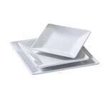 Yanco OK-107 7.25-Inch Osaka Melamine Square White Plate, 48/CS