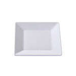Yanco OK-108 8.25-Inch Osaka Melamine Square White Plate, 24/CS