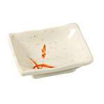 Yanco OR-2404 3.5 Oz 4-Inch Orchis Melamine Square Gold Sauce Dish, 72/CS