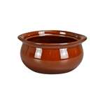 Yanco OS-12-B 12 Oz 4.25x2.25-Inch Porcelain Brown Onion Soup Crock, 24/CS