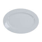 Yanco PA-210 10.625x7.5-Inch Paris Porcelain Round Super White Platter With Smooth Surface, DZ