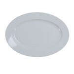 Yanco PA-211 11.75x8.5-Inch Paris Porcelain Round Super White Platter With Smooth Surface, DZ