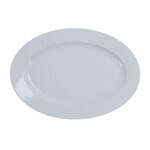 Yanco PA-214 14x10.5-Inch Paris Porcelain Round Super White Platter With Smooth Surface, DZ