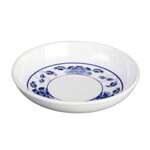 Yanco PO-1003 4-Inch Peony Melamine Round White Double Sauce Dish, 48/CS