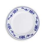 Yanco PO-1008 8-Inch Peony Melamine Round White Plate, 48/CS