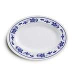 Yanco PO-2010 10-Inch Peony Melamine Oval White Plate, 24/CS