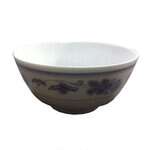 Yanco PO-5060 34 Oz 7-Inch Peony Melamine Round White Bowl, 48/CS