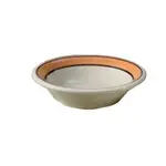 Yanco PR-11Y 5 Oz 4.75-Inch Porto Rico Porcelain Round White Fruit Bowl w\Yellow Rim, 36/CS