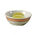 Yanco PR-18Y 15 Oz 5.875-Inch Porto Rico Porcelain Round White Nappie w\Yellow Rim, 36/CS
