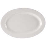 Yanco RE-13 11.5x8-Inch Recovery Porcelain Round American White Platter, DZ