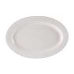 Yanco RE-34 9.375x6.5-Inch Recovery Porcelain Round American White Platter, 24/CS