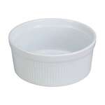 Yanco SF-132 32 Oz 6x2.5-Inch Porcelain White Fluted Souffle Bowl, DZ