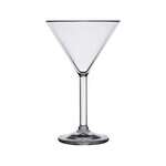 Yanco SM-10-MT 4.75x7.5-Inch 10 Oz Clear Plastic Stemware Martini Glass, 24/CS