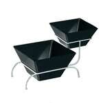 Yanco ST-102WT 19.5x9.5x8.5-Inch Rome Melamine Round White 2-Tier Stand For RM-409, RM-412, 48/CS (Discontinued)