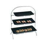 Yanco ST-103WT 19x9.5x22.5-Inch Rome Melamine Round White 3-Tier Stand For RM-212, RM-214, RM-218, 48/CS (Discontinued)