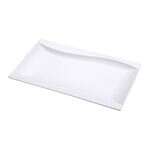 Yanco SW-216 15.75x9.25-Inch Sea Wave Porcelain Rectangular Bone White Plate, DZ