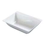 Yanco SW-407 15 Oz 7.25x5.5-Inch Sea Wave Porcelain Rectangular Bone White Bowl, 24/CS