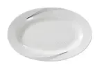 Yanco UR-214 14x10.5-Inch Urban Line Porcelain Round Bone White Platter, DZ