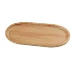 Yanco WD-2512, 12.5x6.25-Inch Wooden Tray Oval Plate, 36/Pack