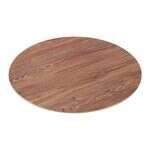 Yanco WD-310 10-Inch Melamine Wooden Look Round Tray, 24/CS