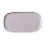 Yanco DM-316, 16x8.5x1.12-Inch Porcelain Rectangular Plate with Upright Rim, 6/CS